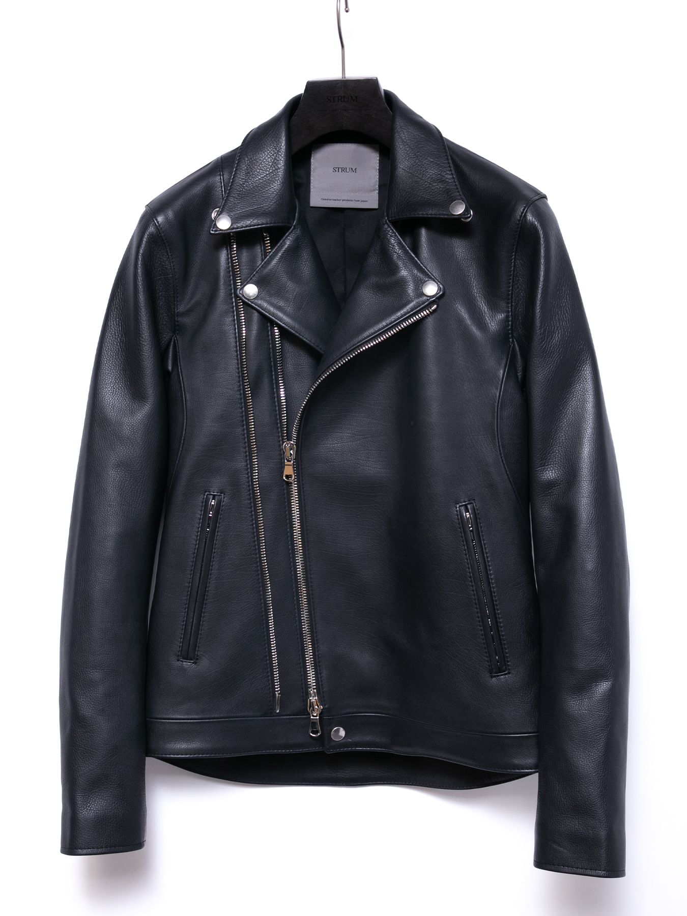 【予約品 4月6日(月) 締切】Oil Calfskin Double Riders / オイルカーフ ダブルライダース / RAVEN