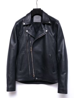 【予約品 4月6日(月) 締切】Oil Calfskin Double Riders / オイルカーフ ダブルライダース / RAVEN