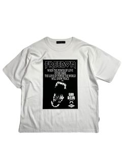 【予約品 】FREEDOM PRINT T / フリーダム プリント  Tシャツ / ホワイト