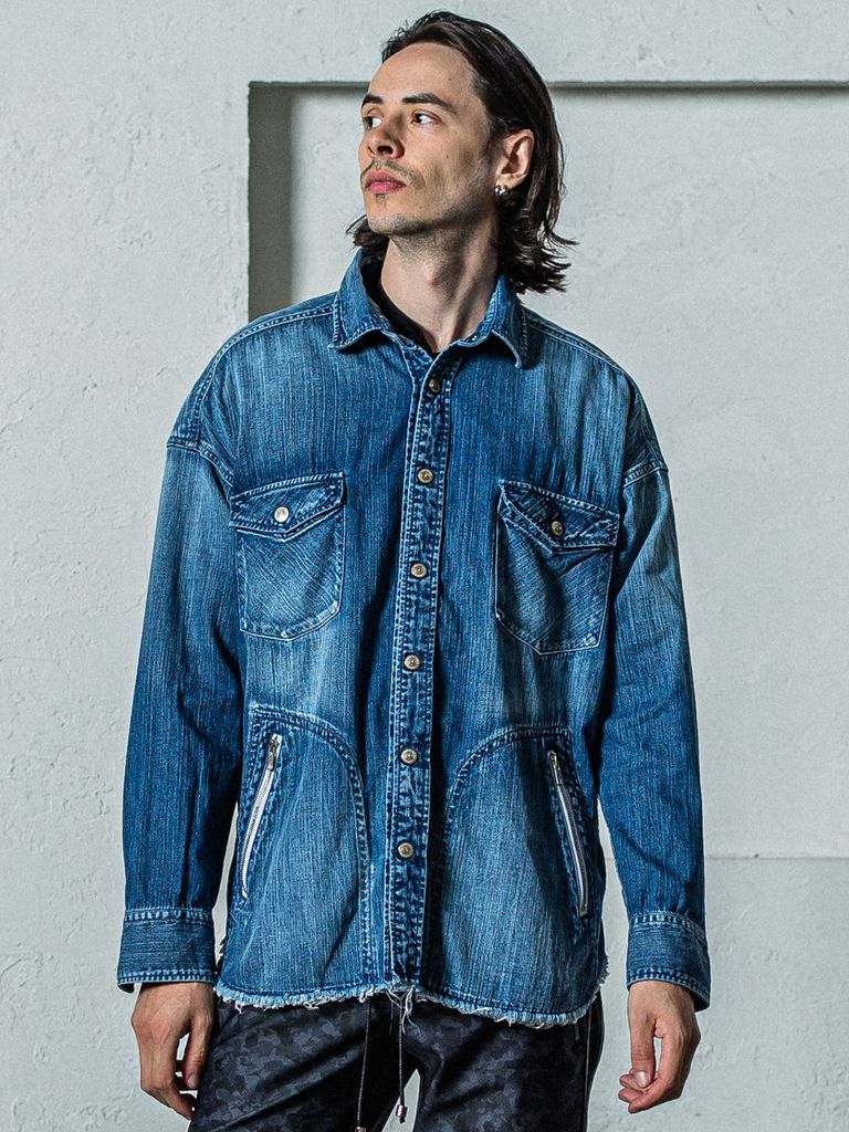 《予約》 OVER DENIM shirts / デニムシャツ / ダークインディゴ
