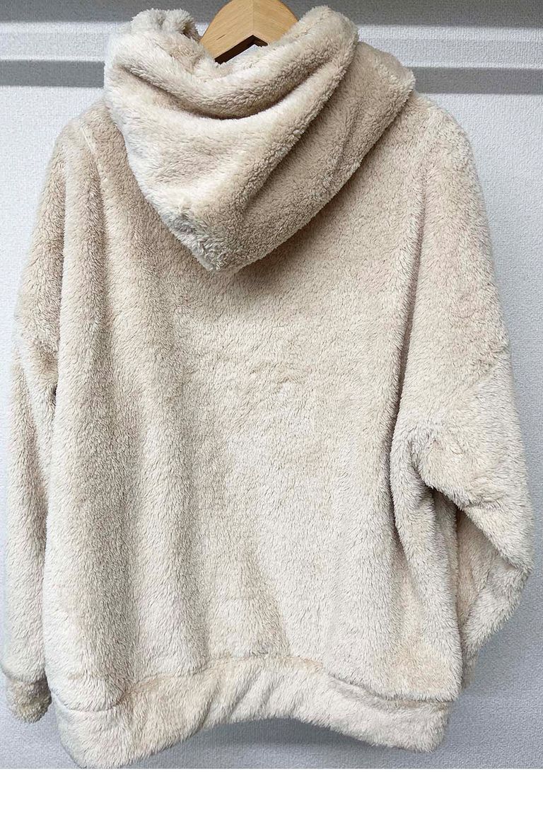 boa zip loose hoodie / ベージュ 【RESOUND CLOTHING】
