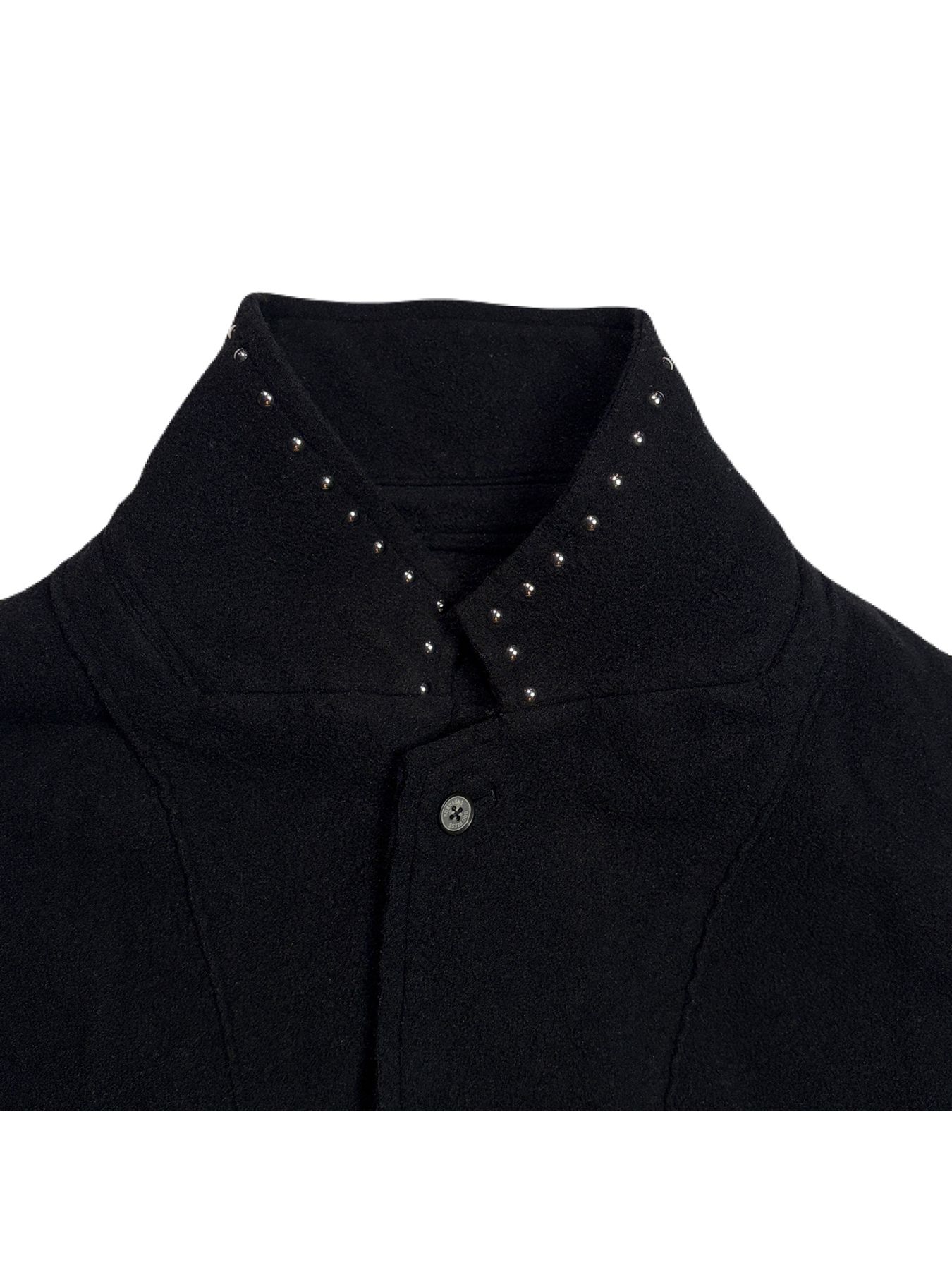 【予約品 3月9日(月) 18:00 締切】FLEECE STUDZ JKT / スタッズ フリース ショートコート / ブラック