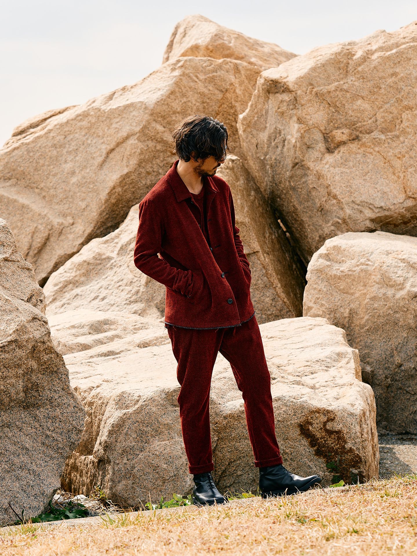 【予約品】 3D banana slacks / スラックス / レッド