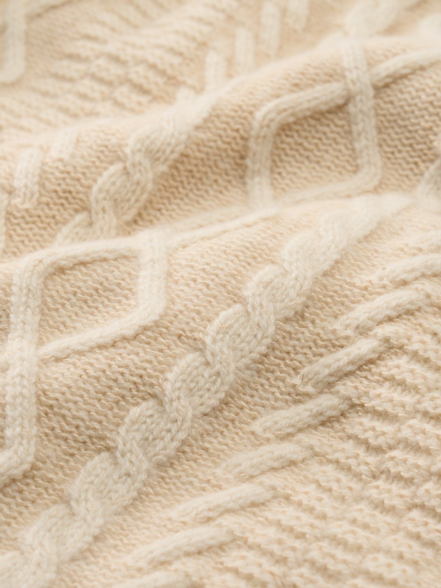 plating cable knit turtle / プルオーバー / ホワイト