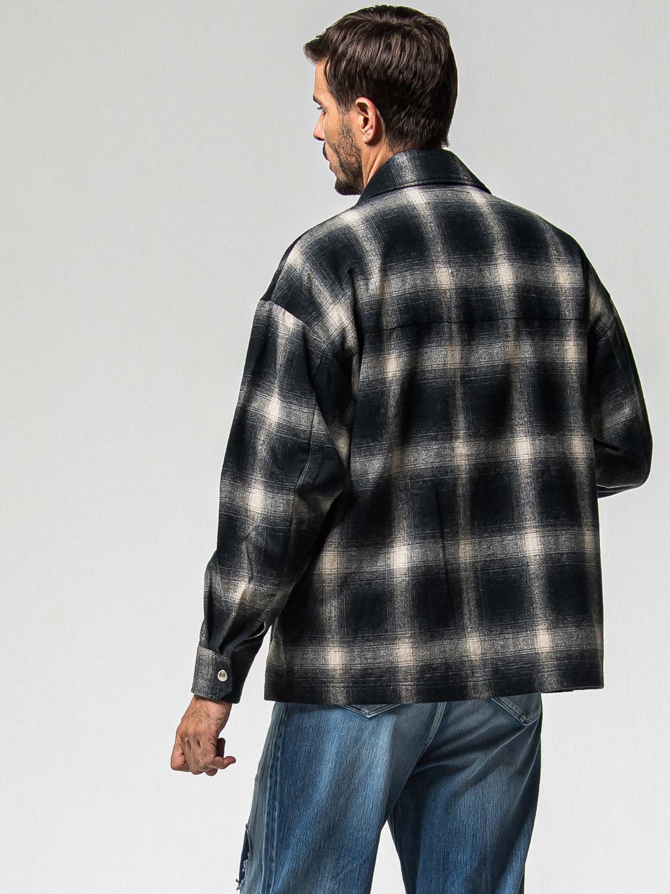【予約品 8月31日(日) 締切】FLANNEL CHECK JK / フランネルチェック ジャケット / ブラック