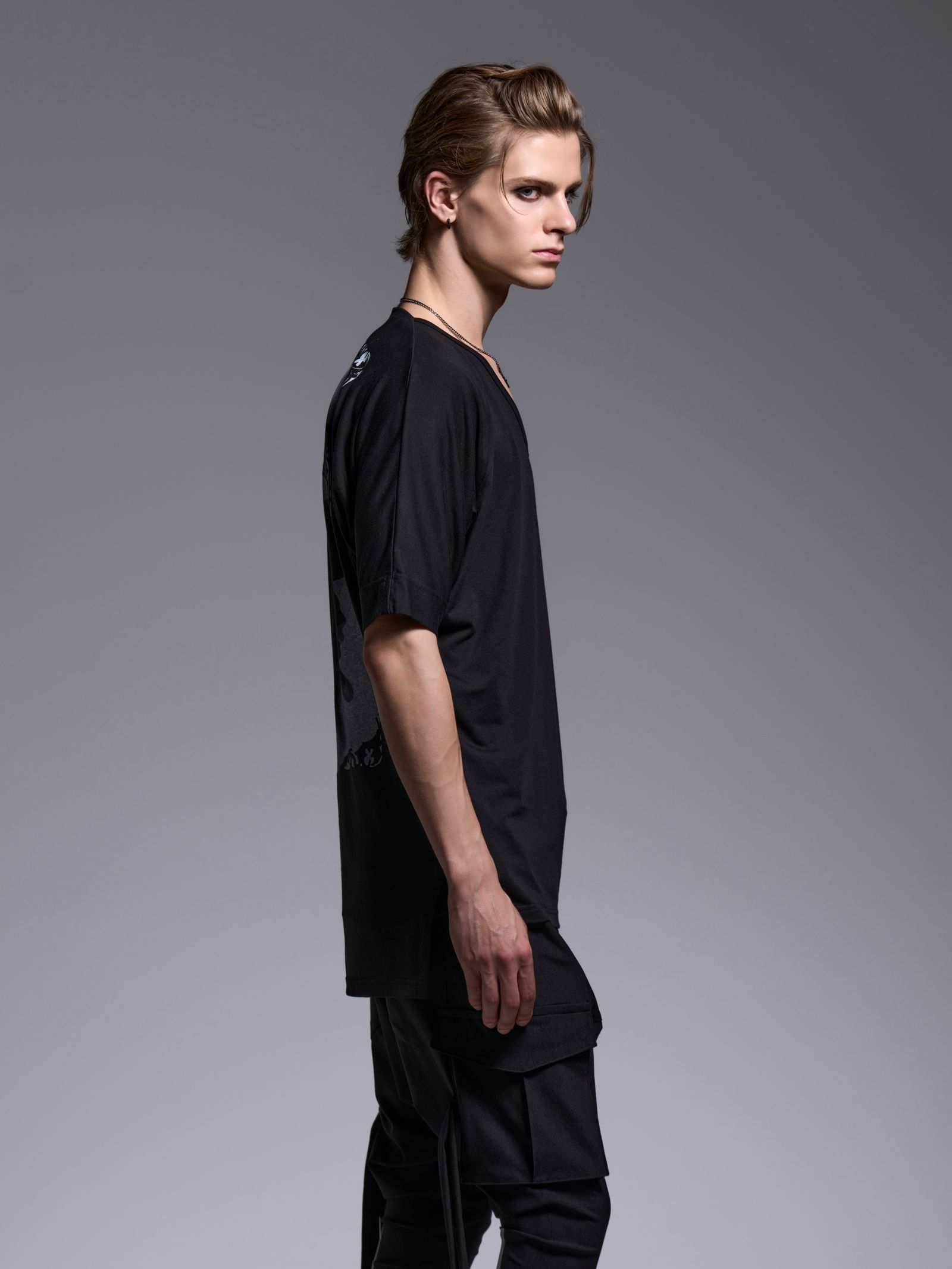 【予約品 1月4日(日) 締切】KIMONO Sleeve-T / 着物スリーブTシャツ / ブラック