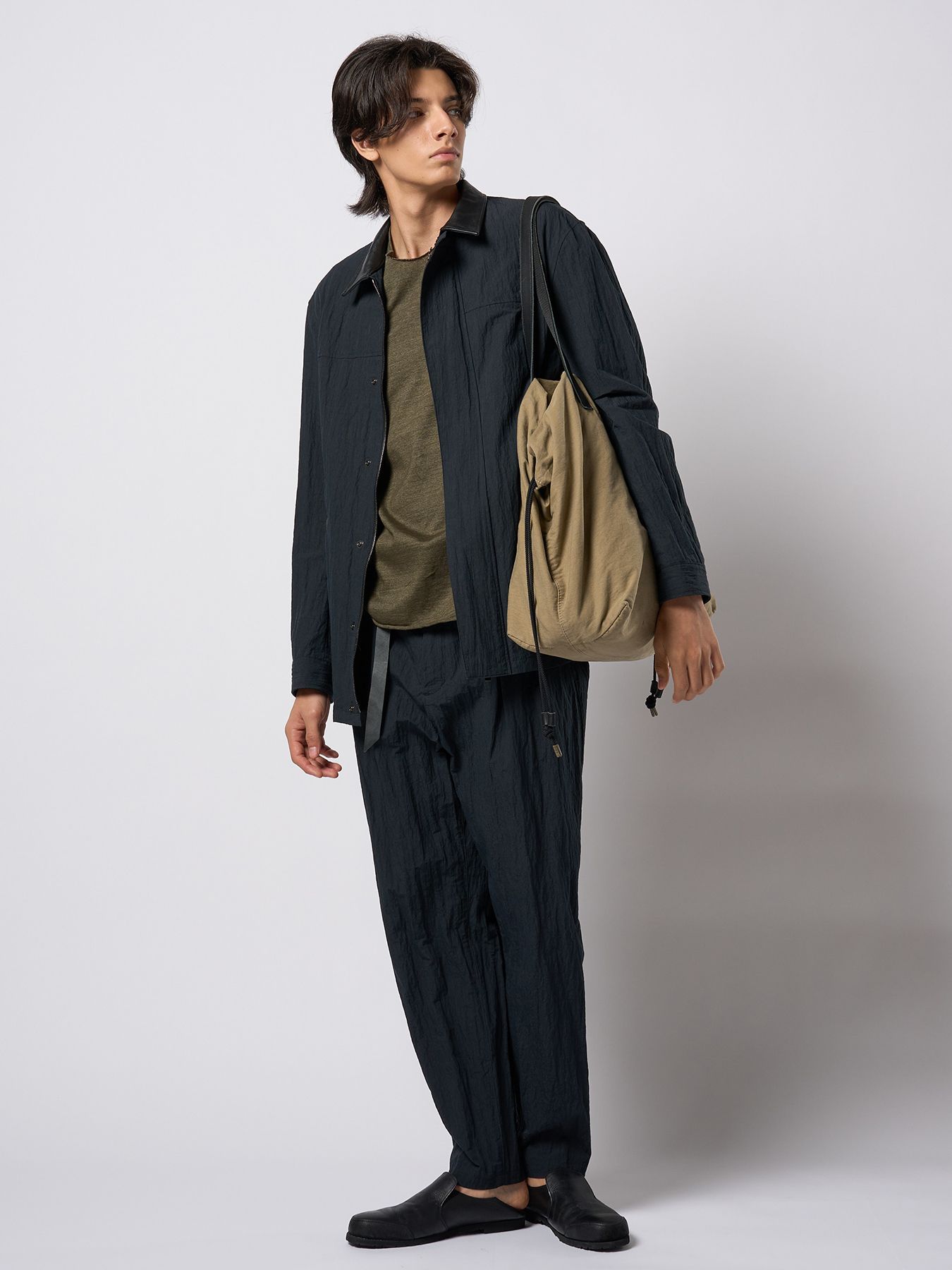 【予約品 9月23日(火) 締切】W-ring long belt / Wリング ロングベルト / グレー