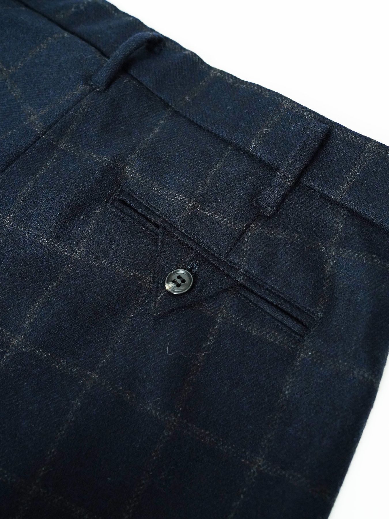【予約品 7月5日(日) 締切】WOOLBASTE TROUSERS windowpane / ウィンドーペイン ウールトラウザーズ / ネイビーチェック