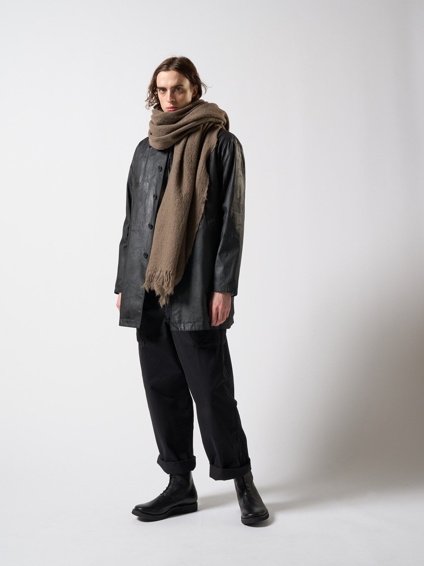fringe soft stall / ストール / モカ