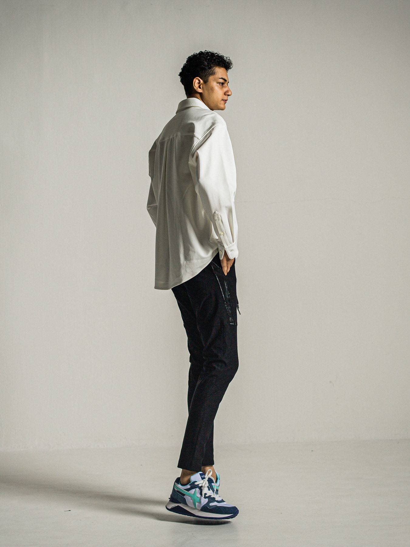 コラボ限定 W6YZ×RESOUNDCLOTHINGコラボスニーカー / ブルーグリーン