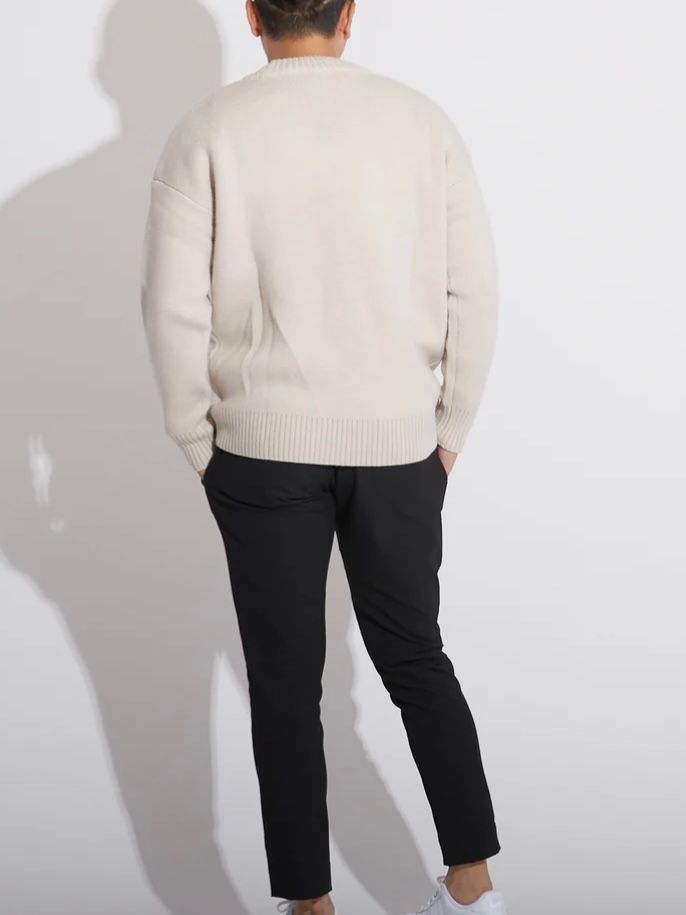 BOY CREW NECK SWEATER OFF WHITE【B223N6060031】