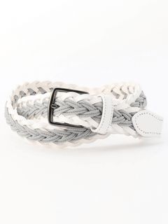 ナローコードメッシュベルト / ライトグレー 【NICOLE CLUB FOR MEN】