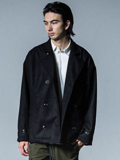 《予約品》 MELTON OVER PCOAT / コートジャケット / ブラック