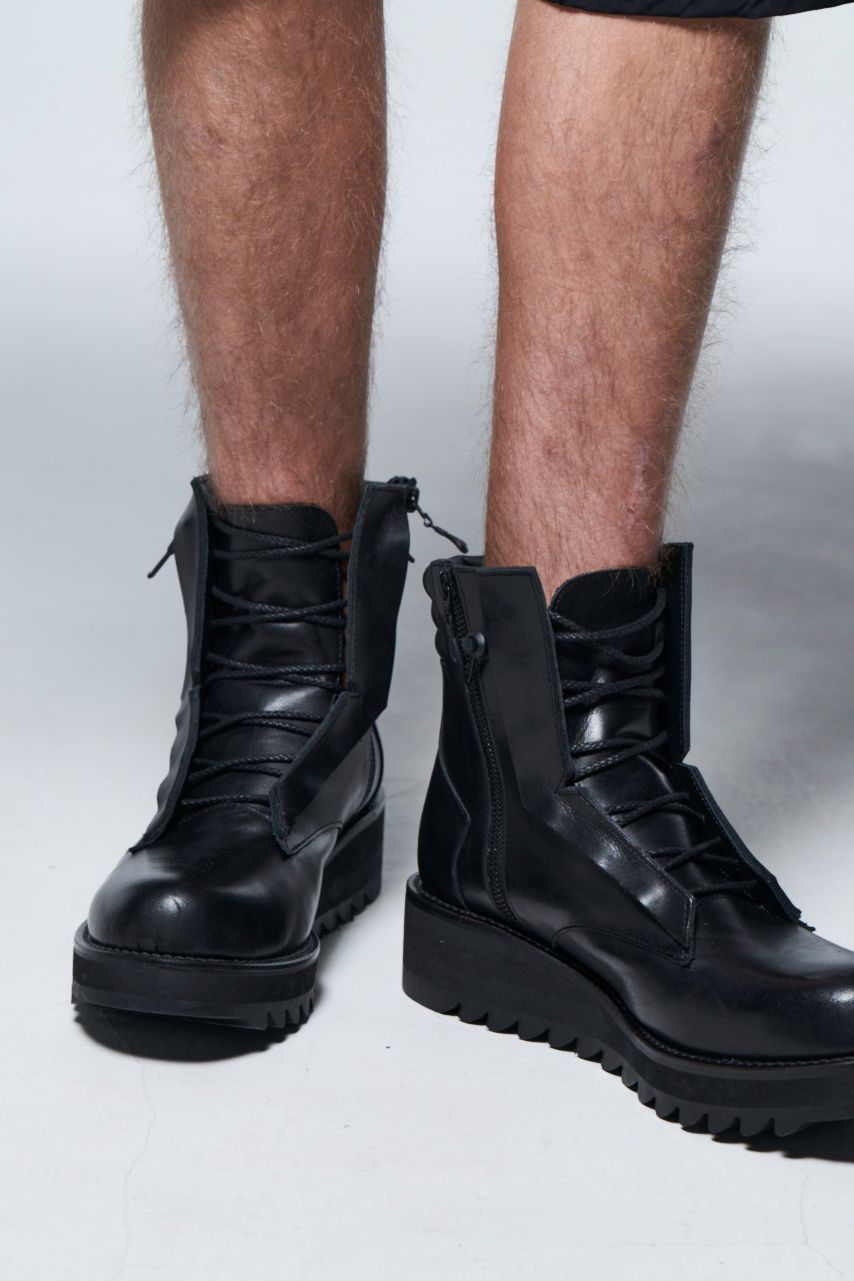 《予約品》 LaceUpBoots / ブラック 【kiryuyrik】 2023年3月以降入荷予定