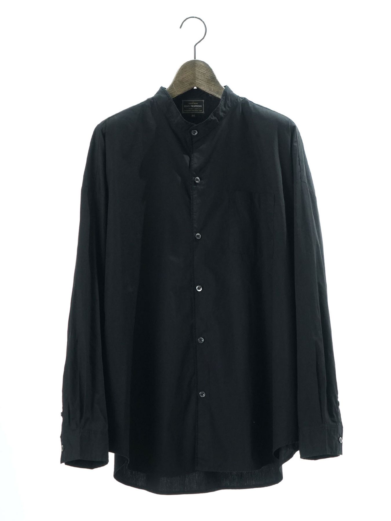 【予約品 11月23日(日) 締切】STITCHSHITS / スタンドカラーシャツ / BLACK