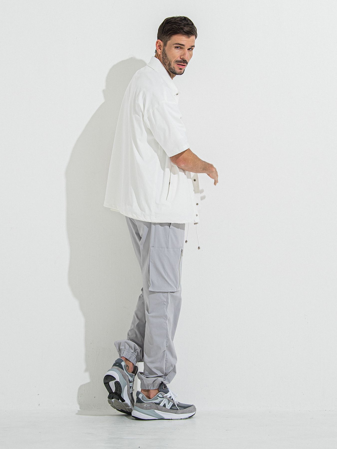 【予約品 】DAVID NYLON CARGO PANTS / デヴィッドナイロンカーゴパンツ / グレー