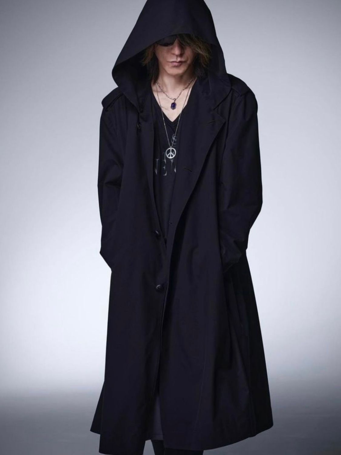 THE ONENESS - Recycled PEs Oversize Hoodie Coat / ブラック