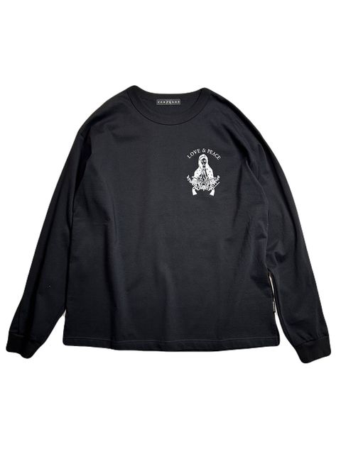 【予約品  】MARIA PRINT L/S T / マリアプリント ロングスリーブ Tシャツ / ブラック