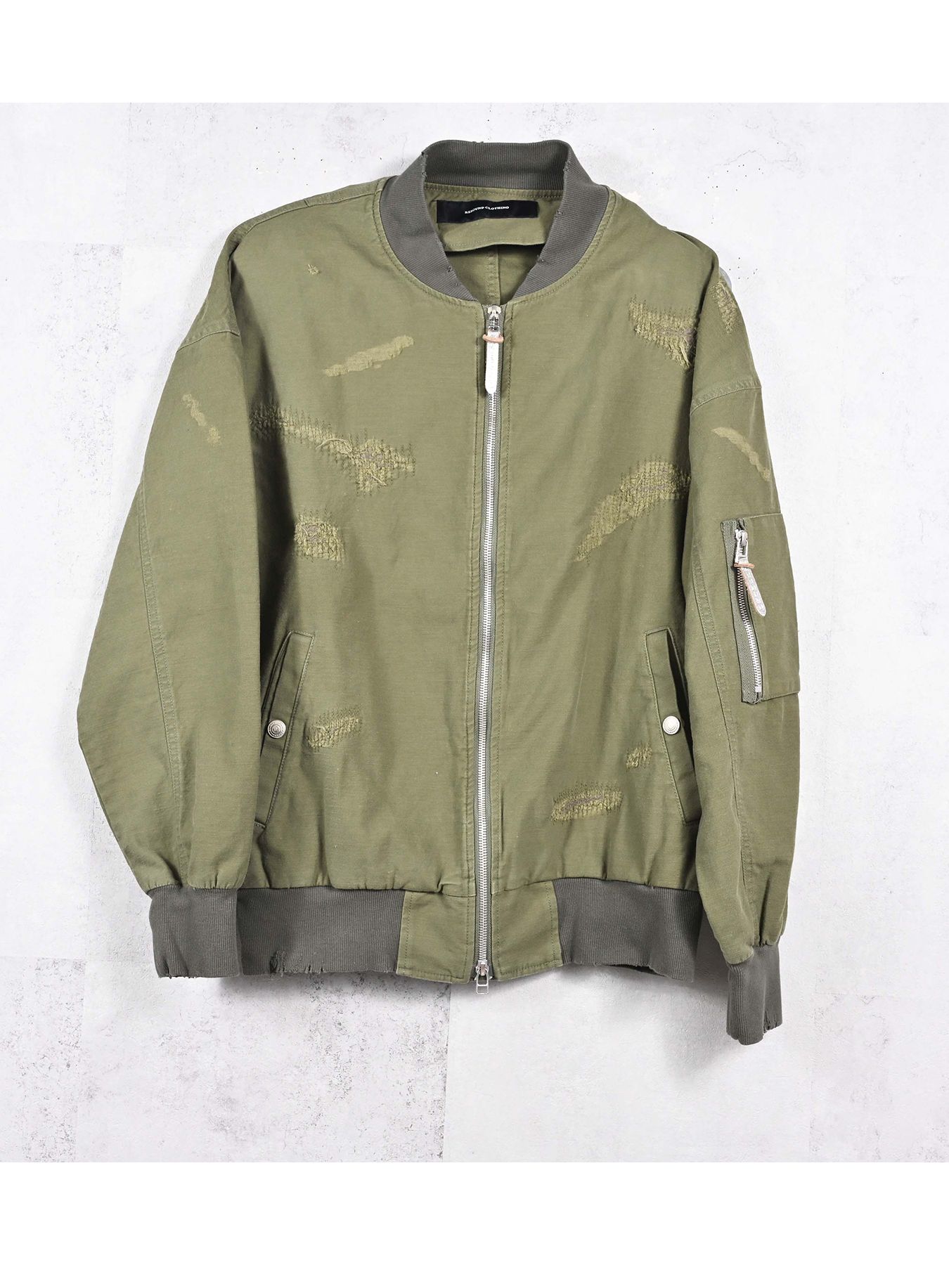 【予約品 11月16日(日) 締切】LIGHT DAVID JACKET / ドロップショルダー フライトジャケット / カーキクラッシュ