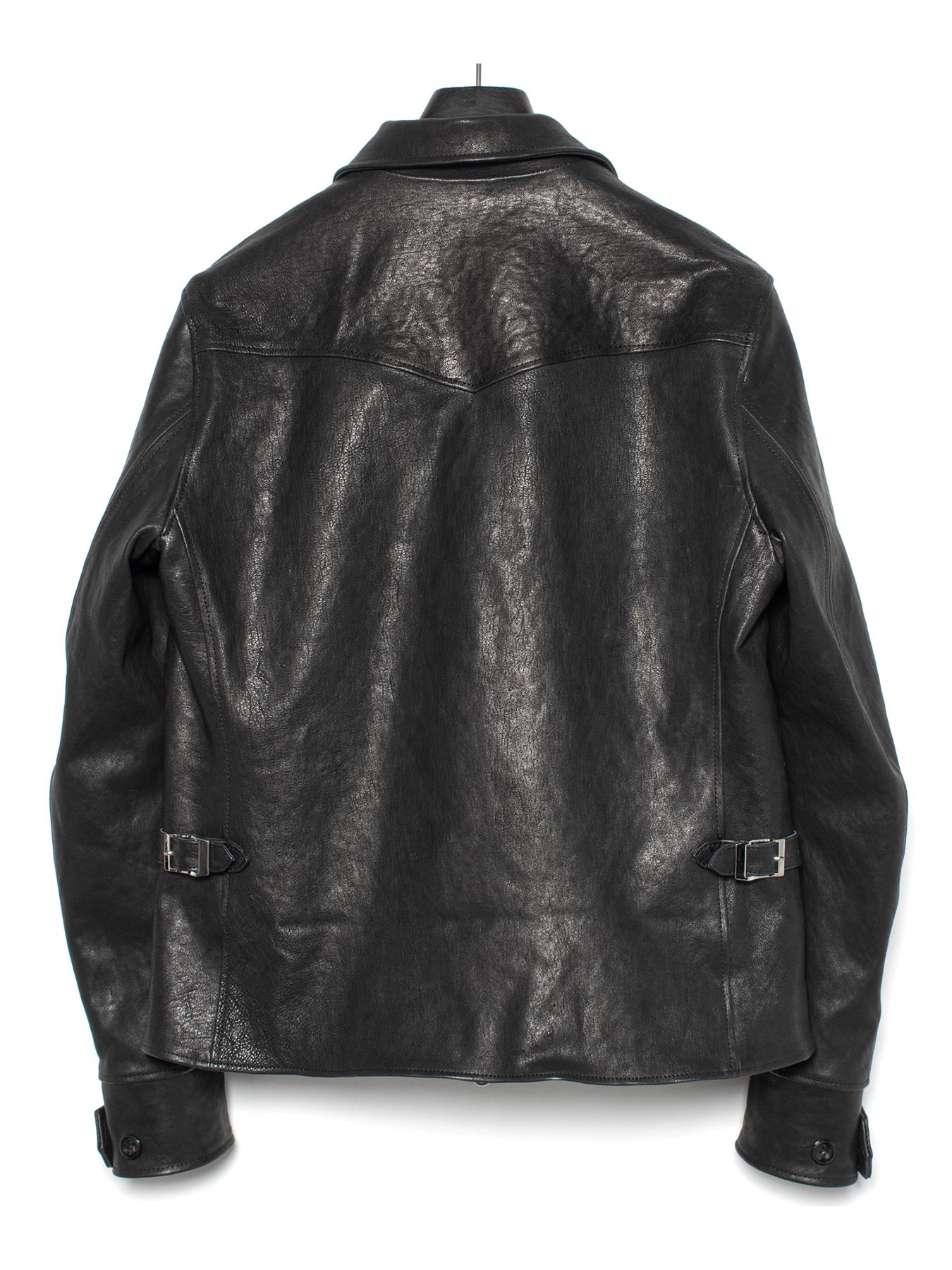 【予約品 9月27日(日) 締切】フルタンニン ピット鞣し シュリンク ホース ハイド スポーツジャケット / REDWOOD / BLACK