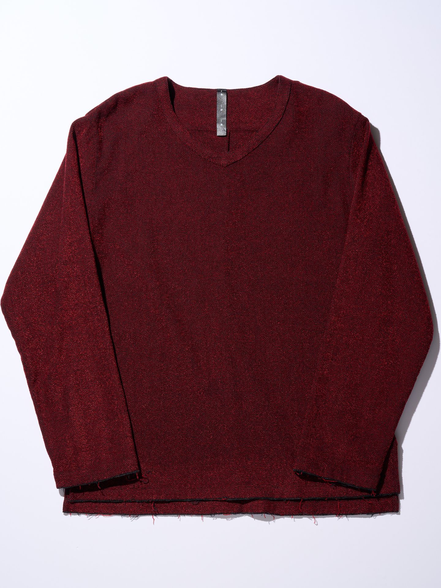 【予約品】 V-neck pullover shirt / Vネックプルオーバー / レッド