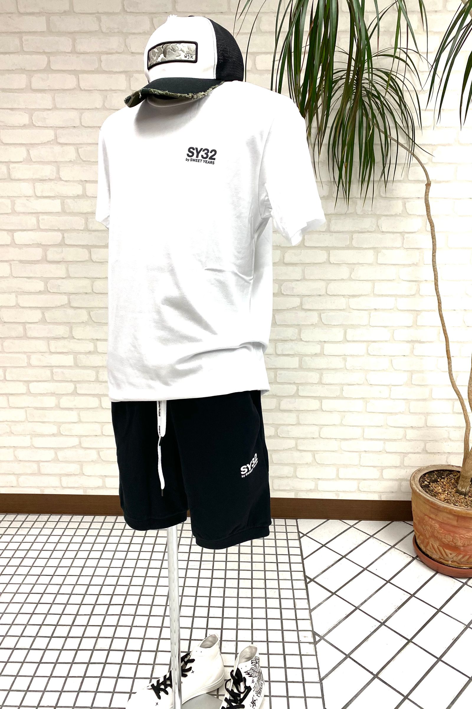 SY32 by SWEET YEARS - HYDROFUGE 撥水加工SHORT PANTS BLACK11004