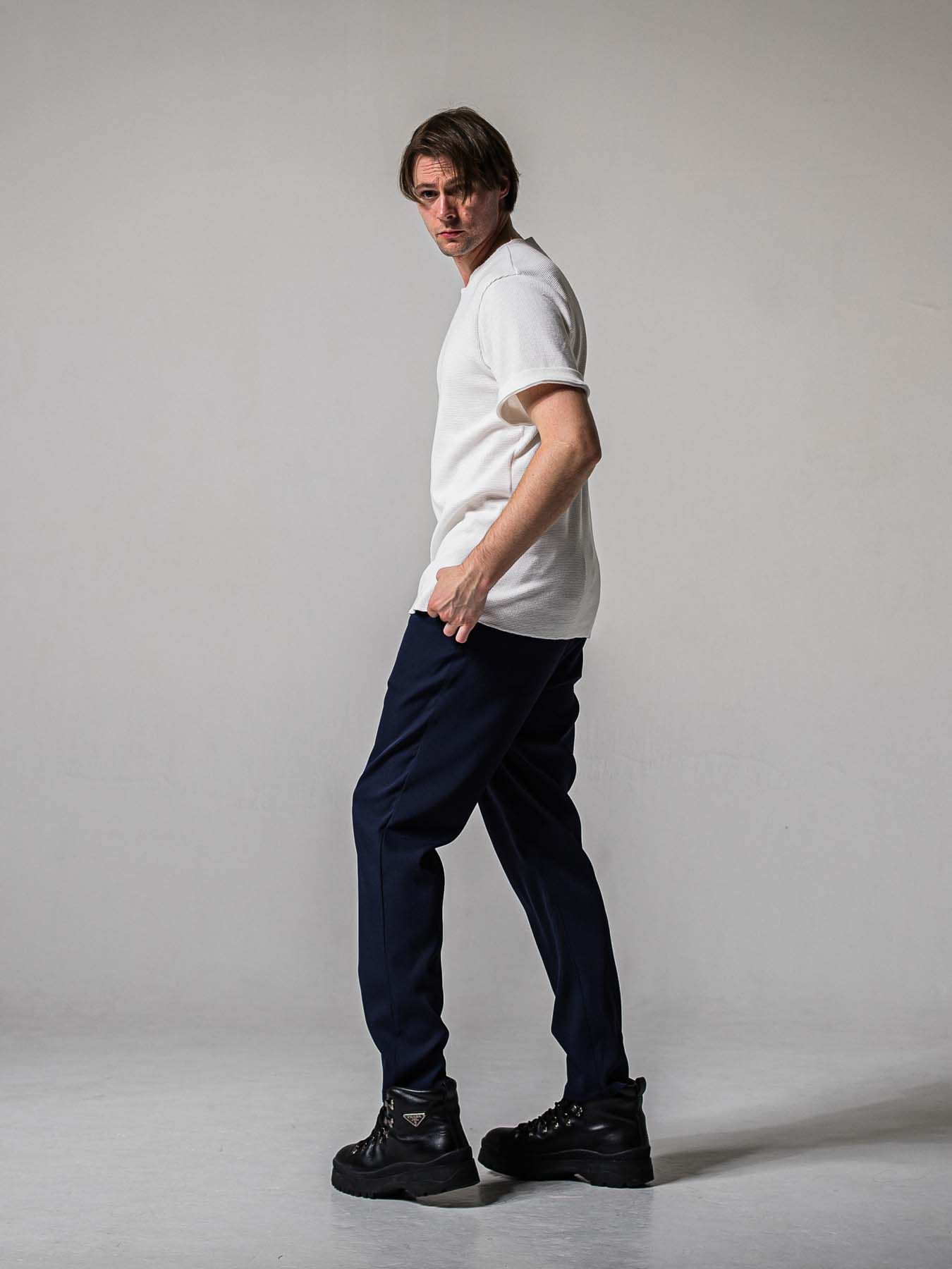 【予約品 11月16日(日) 締切】PAT WIDE EASY PANTS / ワイドイージースラックス / ネイビー