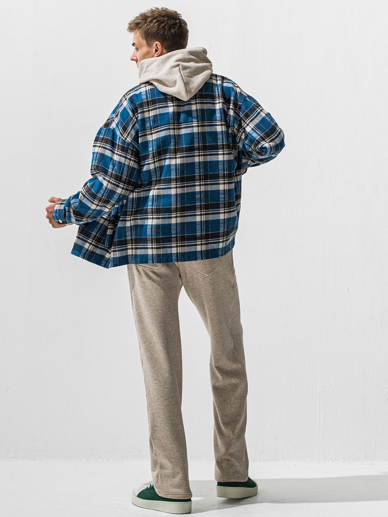 【予約品 9月6日(日) 締切】OLD SLUB CHECK JK / ヴィンテージ ネルジャケット / ブルー