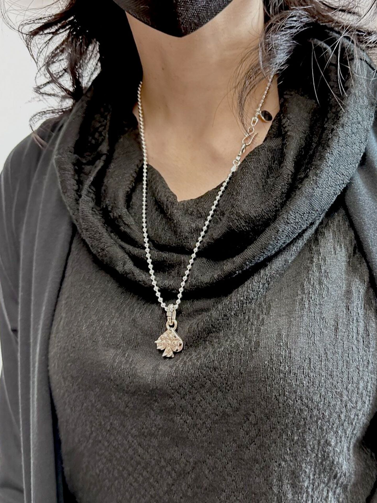 《受注生産》BALL CHAIN [SPIKE:SPADE] / スパイクスペードボールチェーンネックレス / 注文から2～3週間後入荷予定