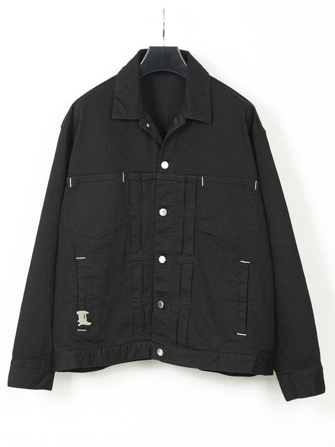【予約品 10月13日(月) 締切】11oz Organic Cotton Stretch Over Size G Jean Blouson / 11oz オーガニックコットン ストレッチ オーバーサイズ Gジャン / Jimmy / ブラック（ワンウォッシュ）