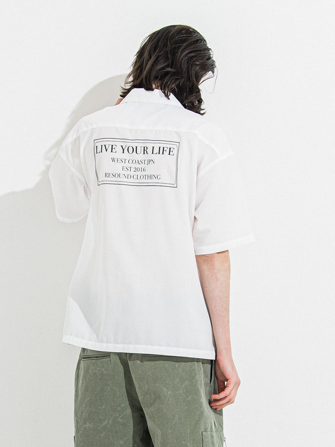 【予約品 】ZACK HALF SHIRT / ザックハーフスリーブシャツ / ホワイトプリント