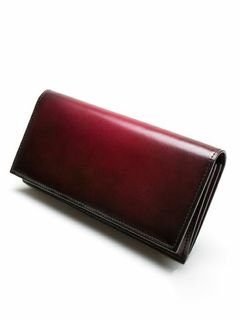 かぶせ長財布 / ワイン