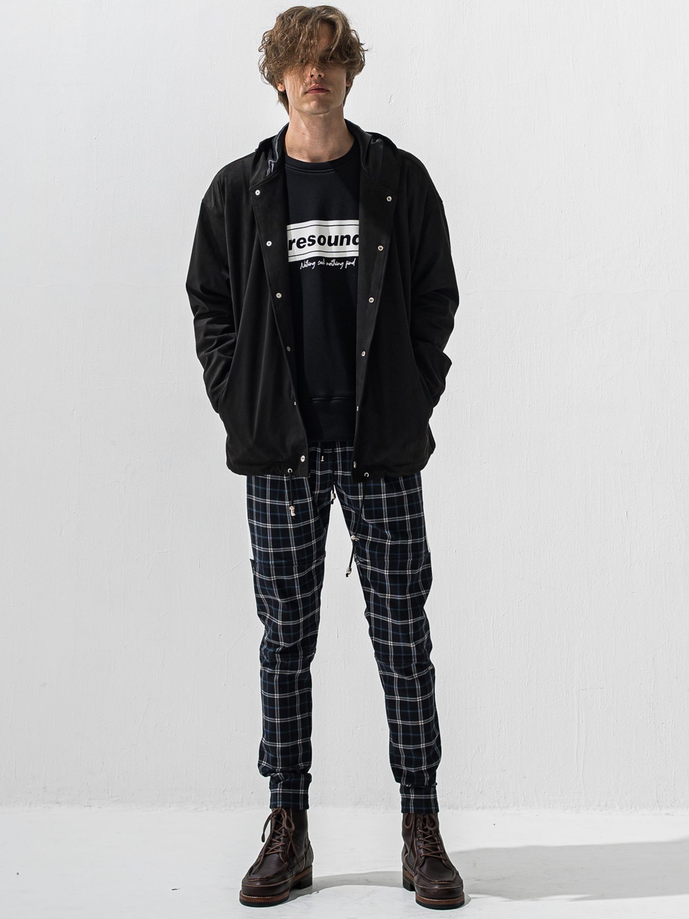 【予約品 9月6日(日) 締切】BOX VELOURS FLEECE DROP TRAINER / ボックスロゴ 裏起毛 ルーズトレーナー / ブラック