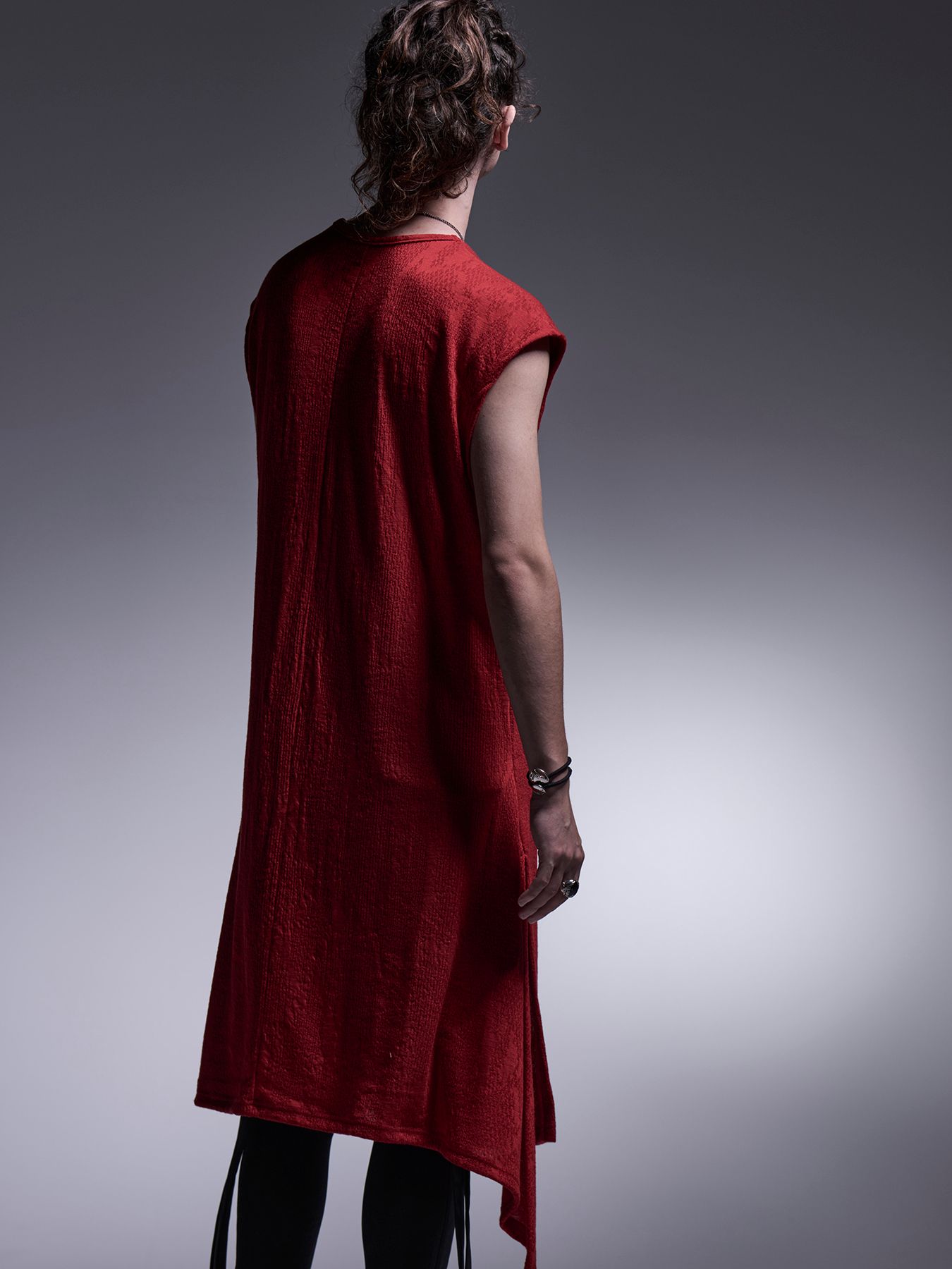 【予約品 7月13日(日) 締切】Flare Frill Long Tank Top / フレアフリルロングタンクトップ / レッド