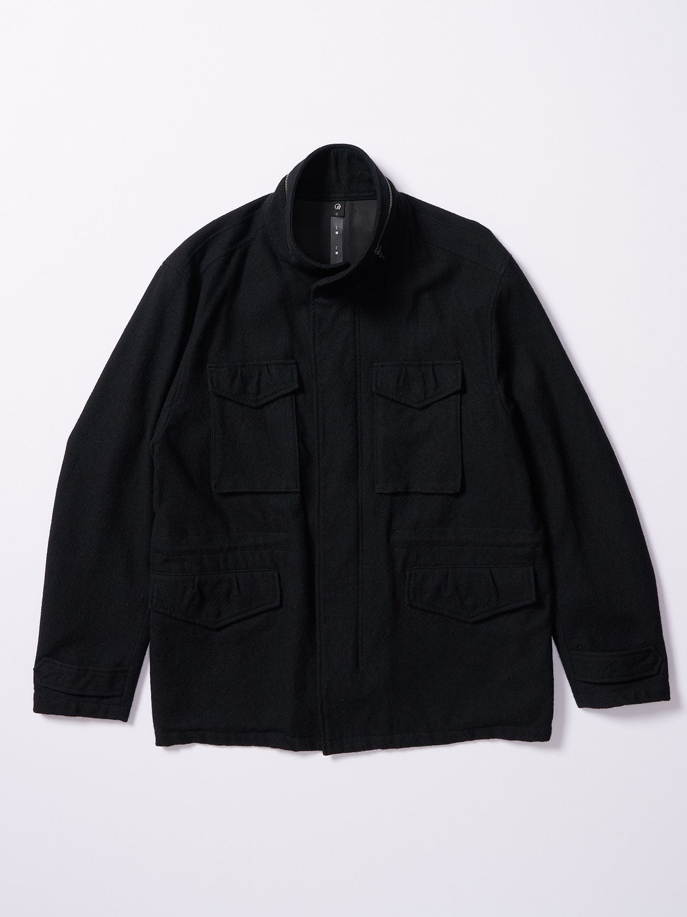 【予約品 4月19日(日) 18時締切】milled wool field jacket / ミルドウール フィールドジャケット / ブラック
