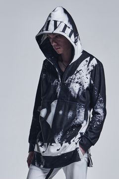 《予約品》 ZippHoodie InkJetFleece / Black&White 【kiryuyrik】 9月入荷予定