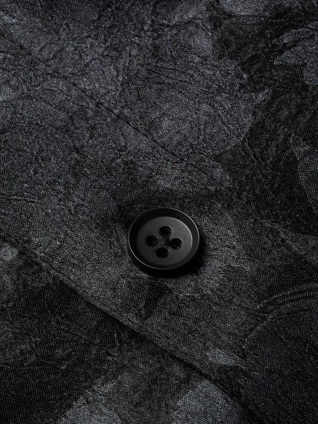 モディファイBIG-シャツ 花柄ストールロングシャツ