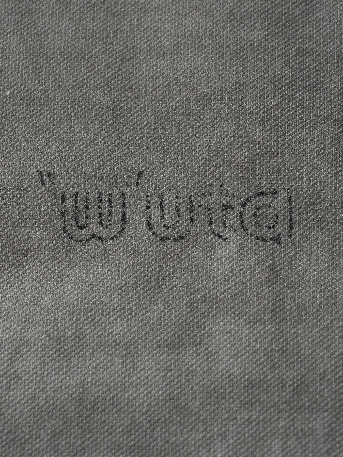 【予約品 1月25日(日) 締切】muta × wjk collection：cut-off polo S/S (printed) / カットオフ ポロ ショートスリーブ / ダークグレー