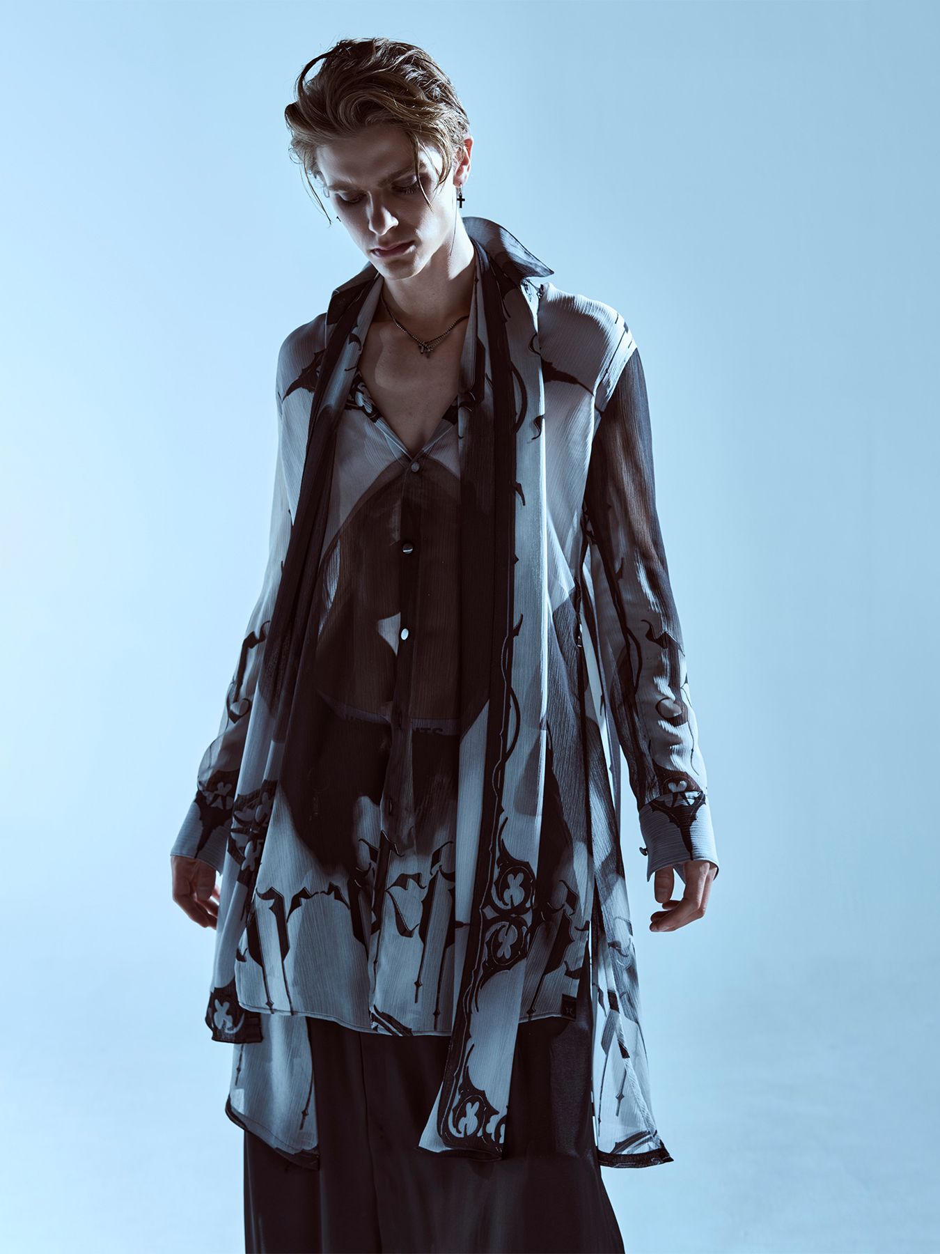 【予約品 1月4日(日) 締切】Flare Shirt / フレアシャツ / ブラック&グレー