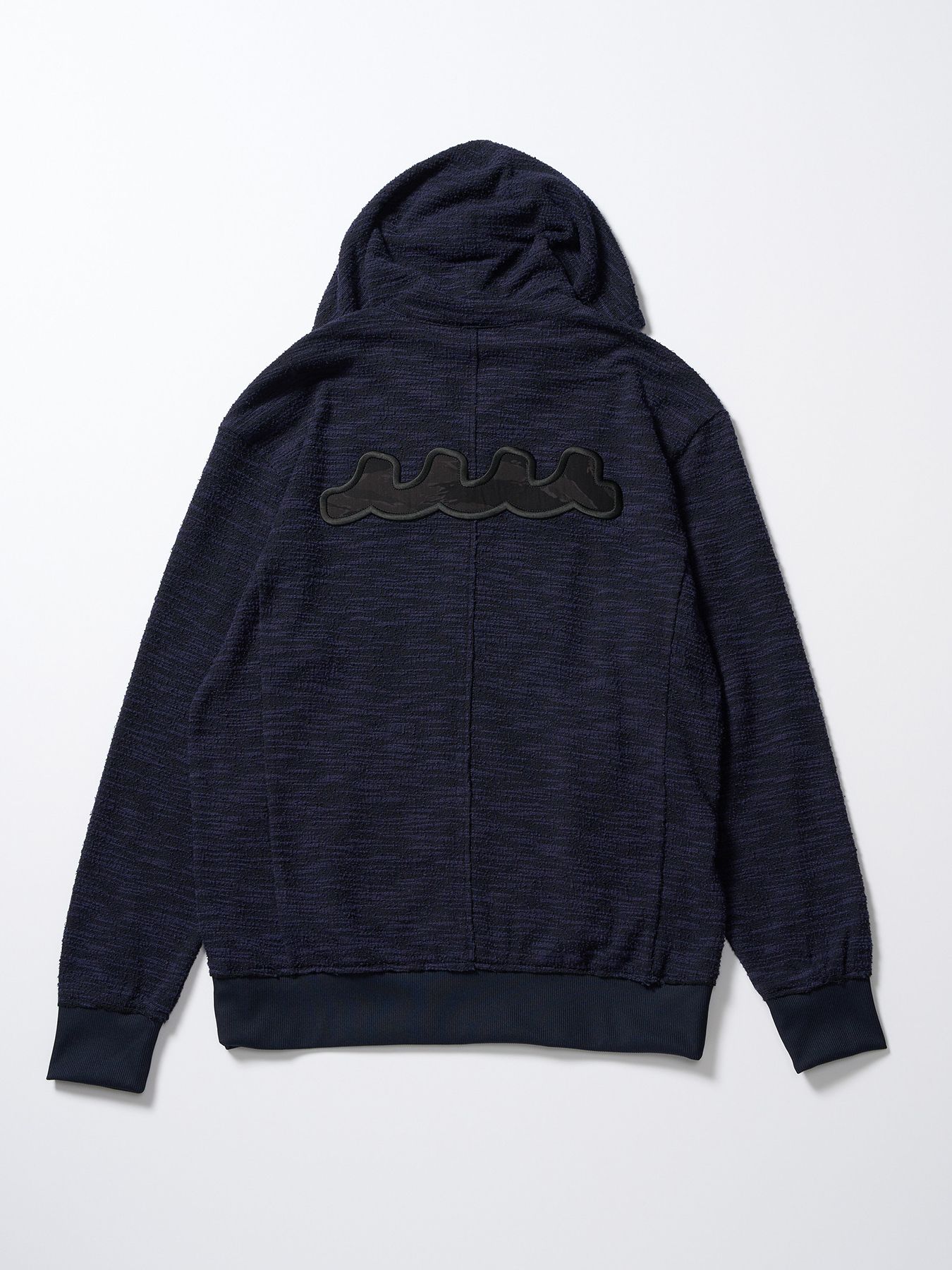 【予約品 1月25日(日) 締切】muta × wjk collection：knit jacquard relax parker / ニットジャガード リラックスパーカー / ネイビー