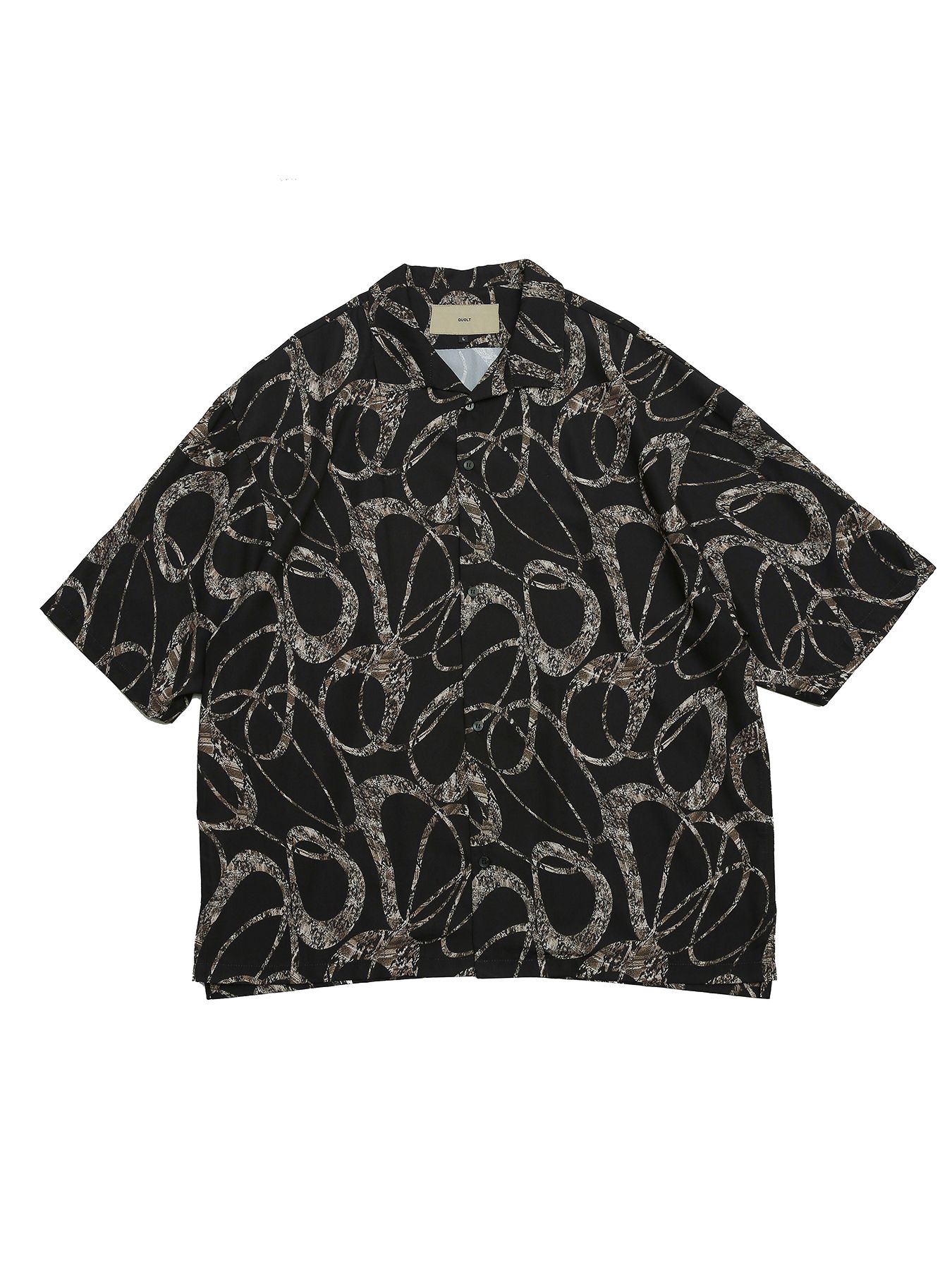 ORBIT SHIRTS / ループ柄シャツ / ブラック【QUOLT】