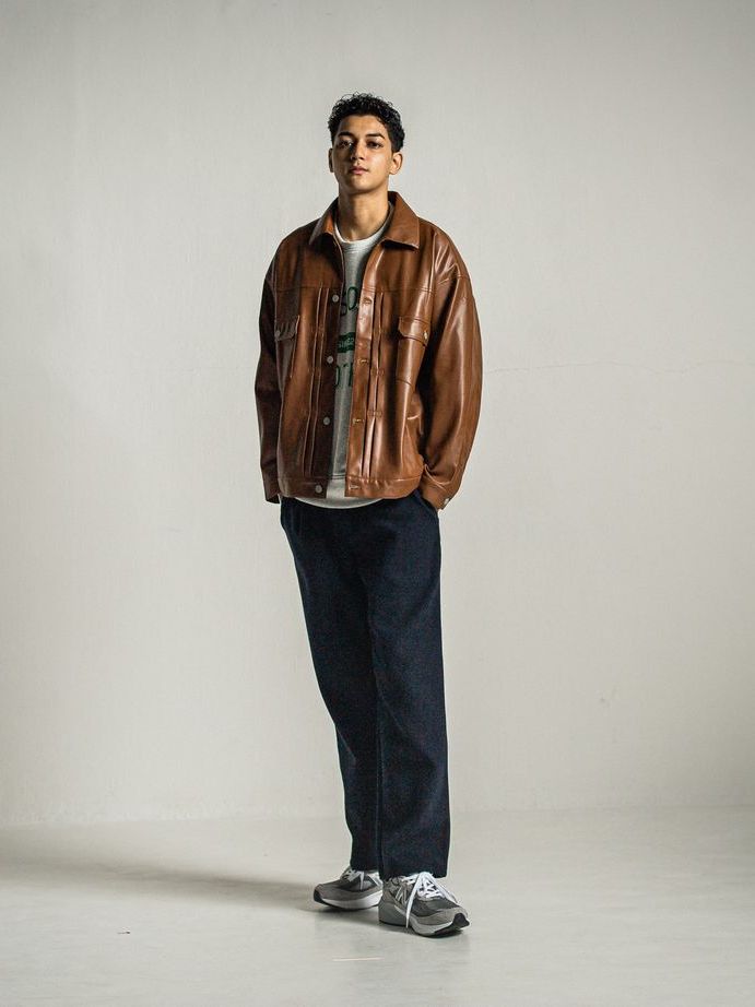 《予約9月1日18時締め》 MELTON WIDE TUCK PANTS  / ワイドタックパンツ / ネイビー
