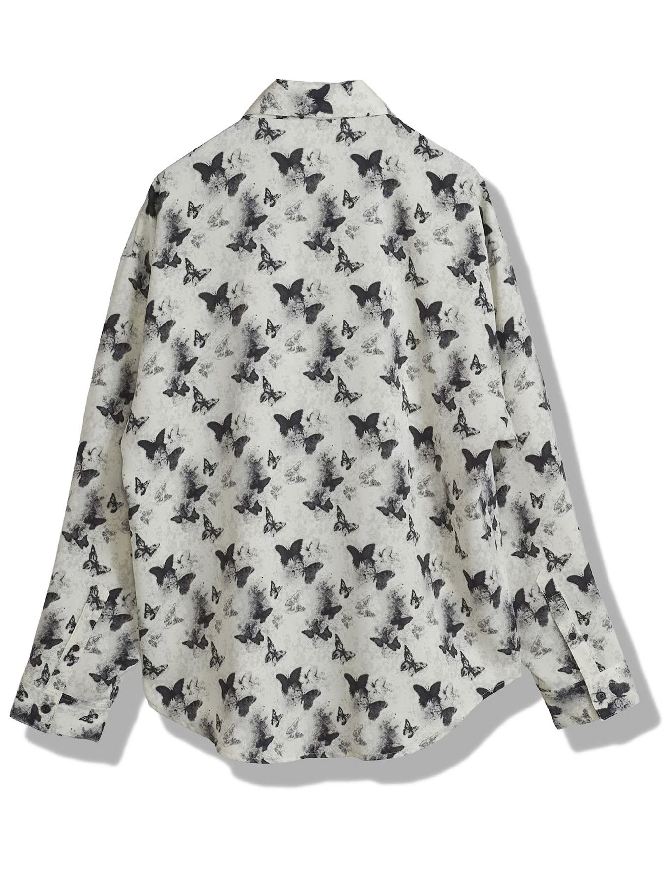 ネクタイ付ネックギャザー BIG シャツ / ホワイト【NOID.】