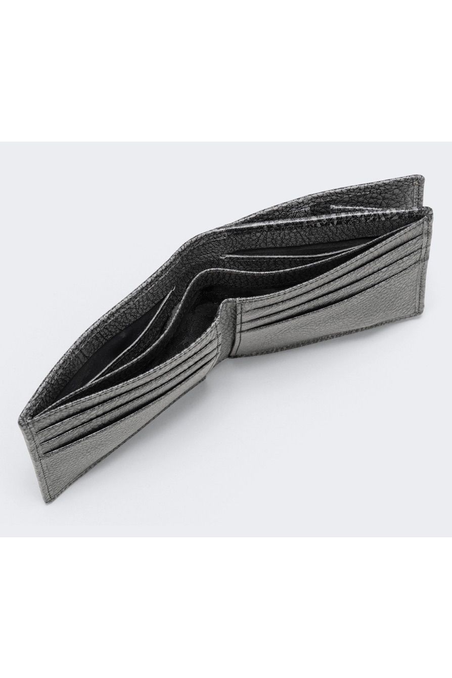 二つ折り財布 Grind Leather / Black 【aniary】