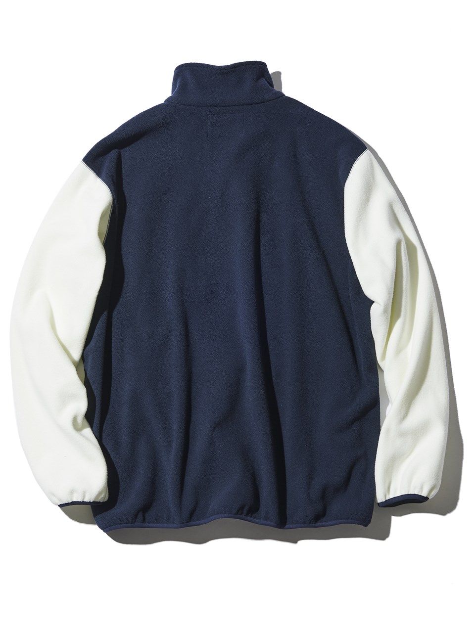 muta Stretch Fleece pullover / プルオーバー/ ネイビー・ホワイト Wネーム 【Acanthus×muta】
