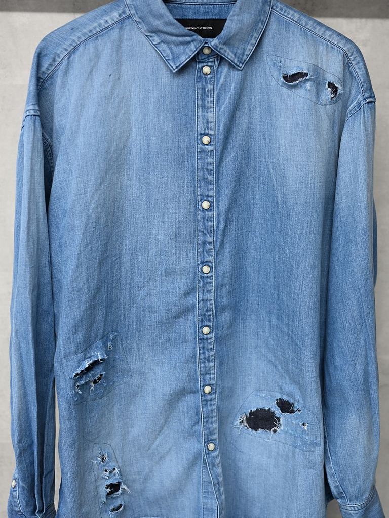 《》 denim jack shirts / デニムシャツ / インディゴクラッシュ