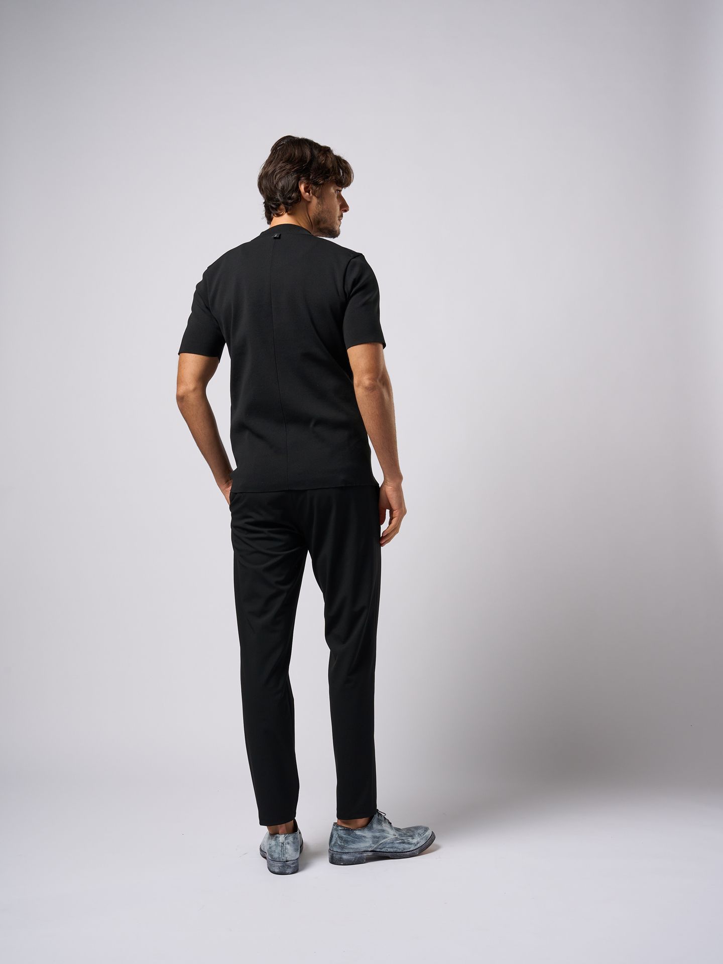 ct surf mock S/S / ニットソー / ブラック