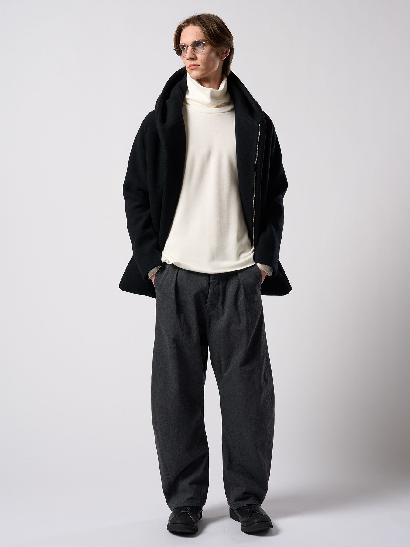 【予約品 4月19日(日) 18時締切】wide banana denim(OW)  / ワイドバナナデニム ワンウォッシュ / ダストチャコール