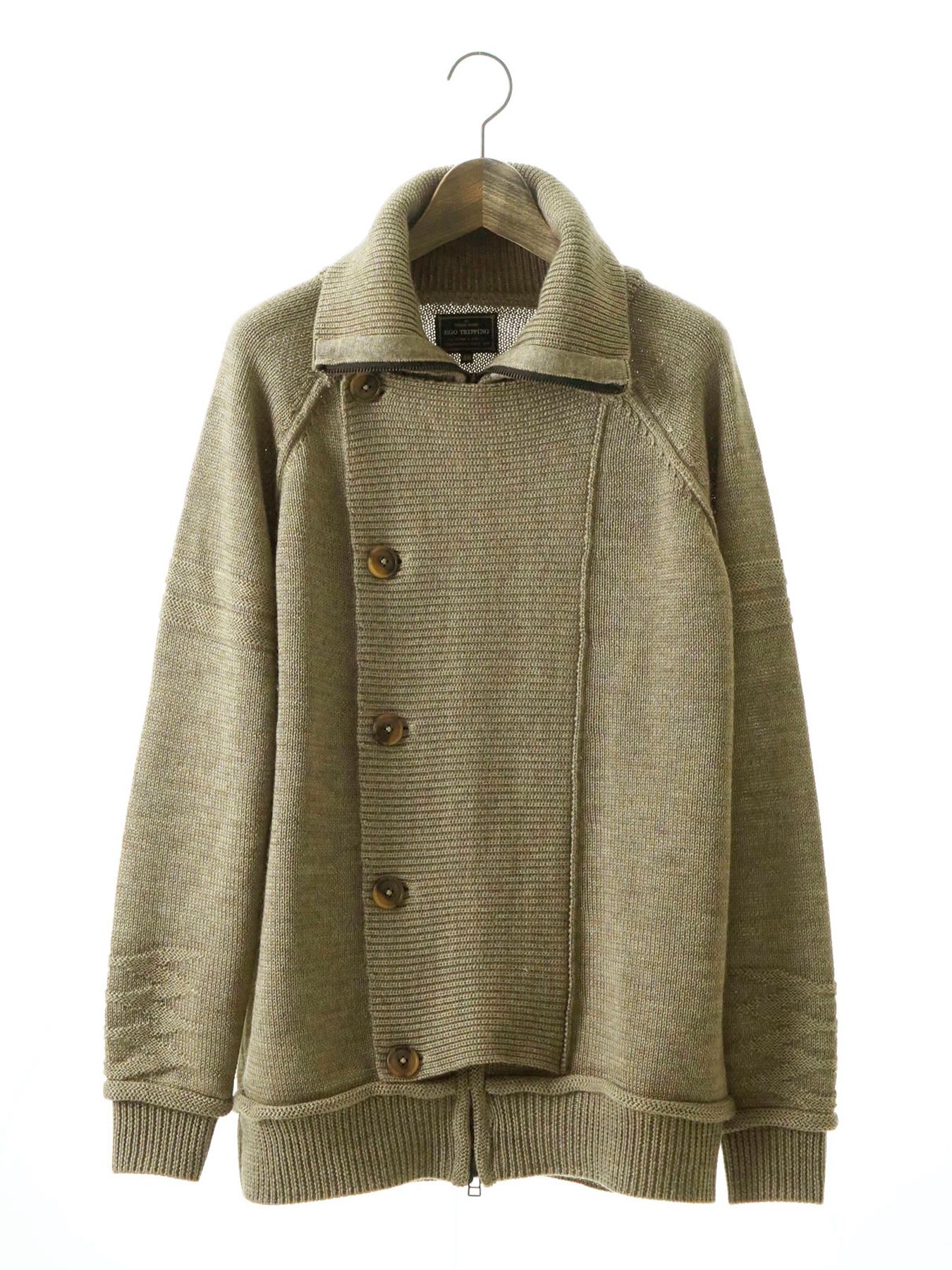 【予約品 6月2日(月) AM10時 締切】Standrop / ニットブルゾン / 杢ベージュ