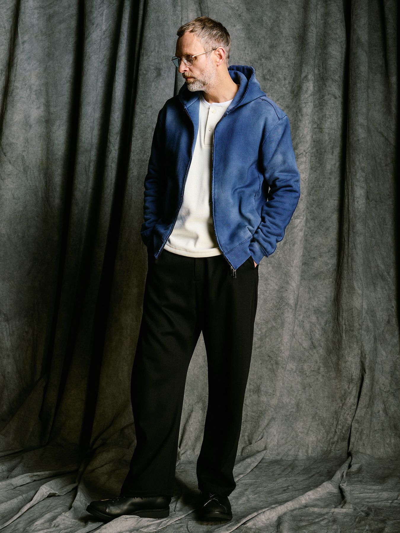 【予約品 4月19日(日) 18時締切】fade zip-up hoodie / フェード ジップアップ フーディー / フェードネイビー